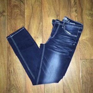 Dark Blue highlighted Straight jeans